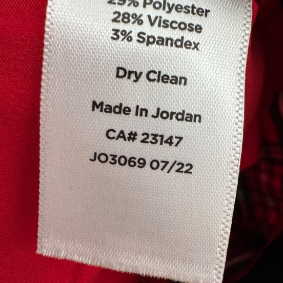 Talbots Hampshire Ankle Pants Holiday Tartan Plaid 4 - Picture 5 of 5